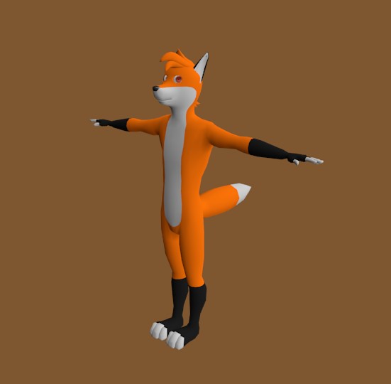 Fox Character with rig preview image 1